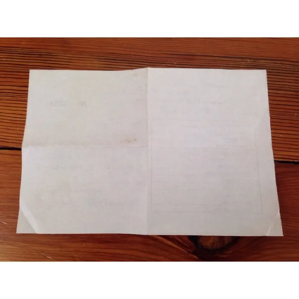 Vintage September 27 1957 Luray Virginia Page Memorial Hospital Receipt Ephemera